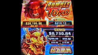 At It again at Choctaw Casino on AINSWORTH'S Rumble Toro & ARISTOCRAT'S Long Fei Fent Wu