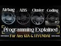 Any programming on hyundai  kia explained  airbag absesp  cluster modules programming