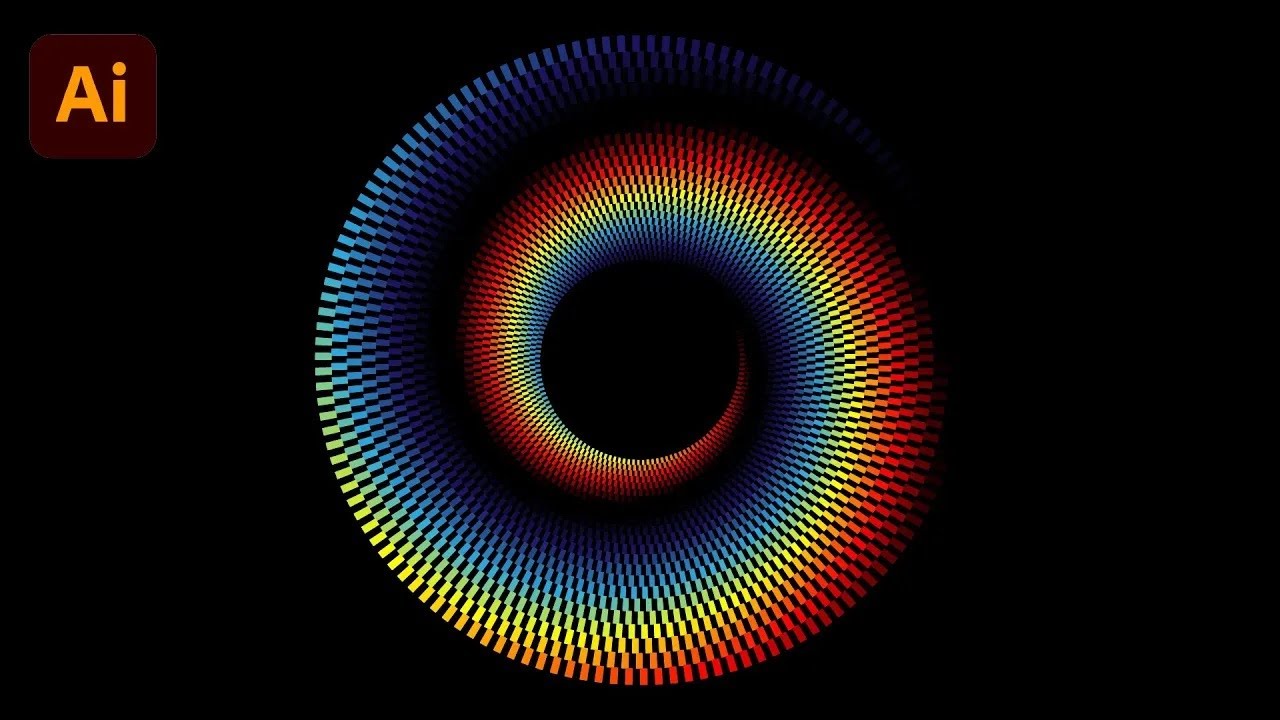 How To Create Gradient Spiral Vortex with Adobe Illustrator Tutorial ...