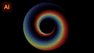 How To Create Gradient Spiral Vortex with Adobe Illustrator Tutorial | Ahoo