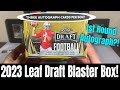 First Round Autograph?! Out of This 2023 Leaf Football Card Retail Box! 3 Autos Per Box!