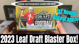 First Round Autograph?! Out of This 2023 Leaf Football Card Retail Box! 3 Autos Per Box!