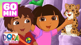Dora \& Diego's Daring Animal Rescues! 😺 1 Hour | Dora the Explorer | Dora \& Friends