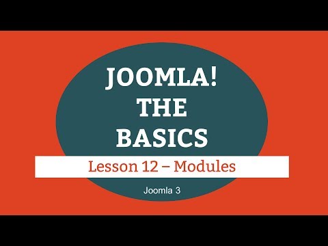 Joomla 3 Tutorial - Lesson 12 - Modules