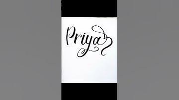 "Priya" Cursive Handwriting #shorts #viral #trending #lettering #calligraphy #cursivewriting
