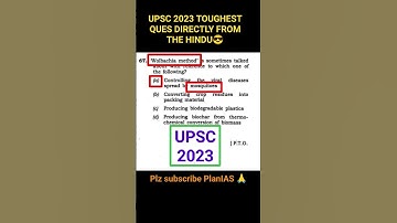 UPSC 2023 TOUGHEST QUES DIRECTLY COPIED FROM THE HINDU 😎 #upscprelims #prelims2023 #upscprelims2024