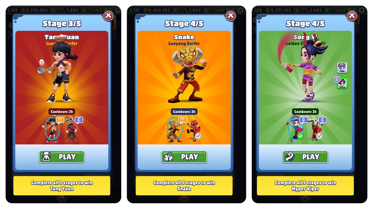 Subway Surfers Luoyang 2025 - No Floor Challenge vs Season Challenge vs Plant Invasion Challenge