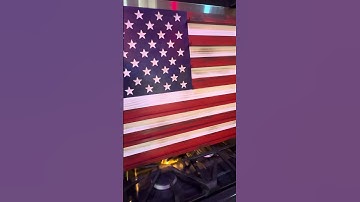 37 inch challenge coin flag going to its owner! #signfabrication #woodworking #cnc