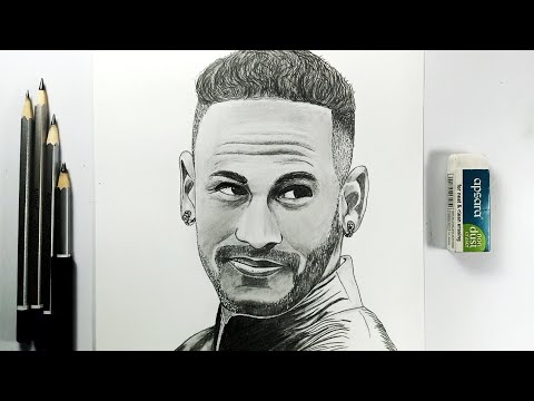 My drawings, portraits of my favorite footballer Neymar Jr. | Neymar  desenho, Desenhando esboços, Neymar