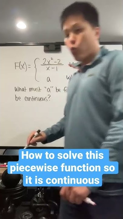 Solving a piecewise function to make it continuous #shorts #mathshorts ...