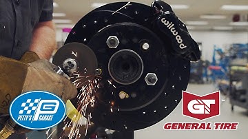 Cutting rear wheel studs to length on the General Tire Monte Carlo