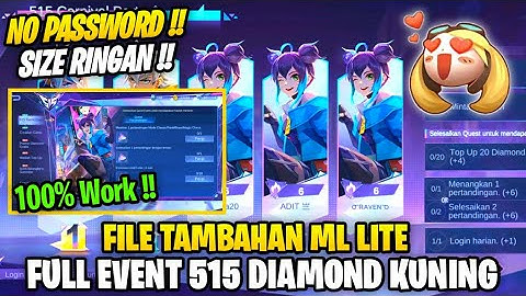 Data Open Event 515 Diamond Kuning Terbaru Patch 515 | File Tambahan Ml Lite