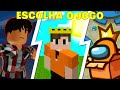 ROBLOX, MINECRAFT, E AMONG US AOVIVO MAS VOCE ESCOLHE O JOGO