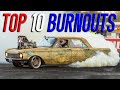 Top 10 BURNOUTS from Cleetus & Cars Indy (EPIC DRONE FOOTAGE)