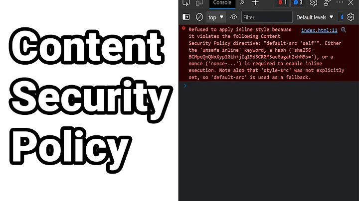 Refused to apply inline style because it violates the following Content Security Policy directive