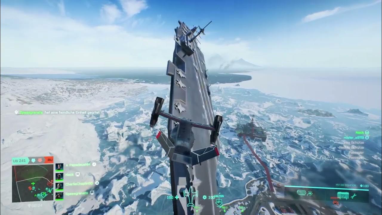 Battlefield 2042 flying jet carrier YouTube