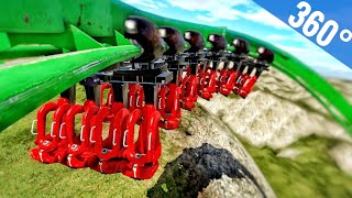 360° POV Free Fall Tunnel RollerCoaster Simulator Google Cardboard [3D VR] SBS Video split screen screenshot 3