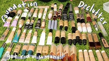huge foundation declutter // decluttered almost half my collection!!