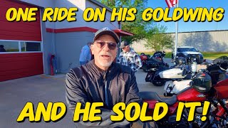 Trading his Harley-Davidson for a Goldwing was a mistake