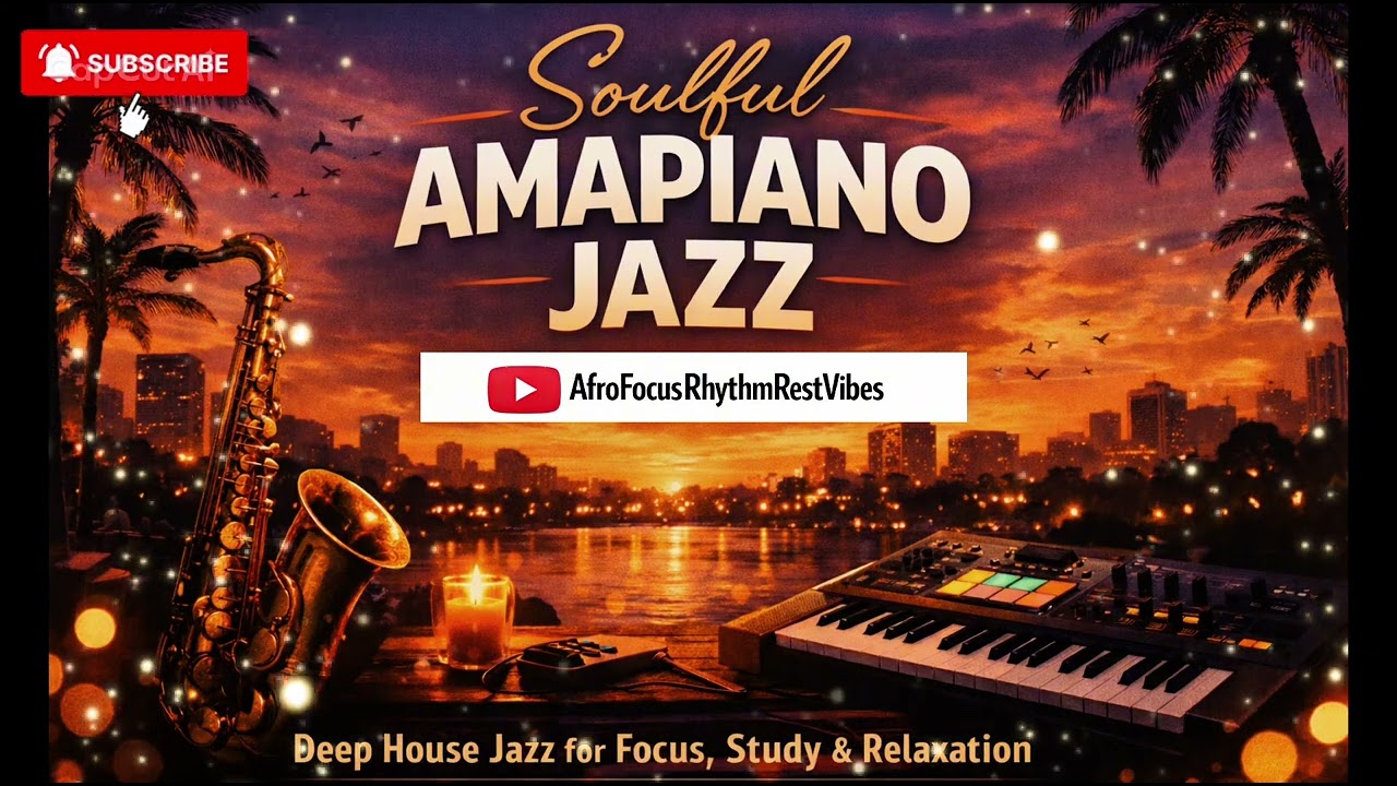 Soulful Amapiano Jazz(113 BPM) 🎷 Deep House Jazz for Focus, Study & Relaxation