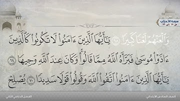 سورة الأحزاب من 69 إلى 73