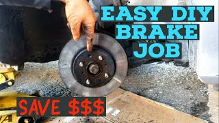How To Replace Front Brakes- For Beginners w/ Hand Tools DIY Pads and Rotors (Pro Tips Included)