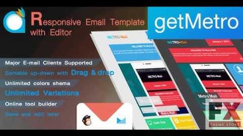 Preview getMetro - Responsive Email Template with Editor TFo