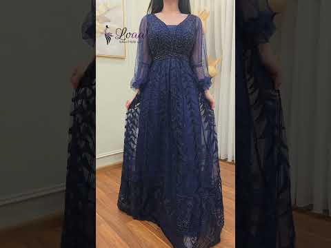 فستان كحلي طويل اكسبلور فساتين فستان فساتين فخمة فساتين سهرة 