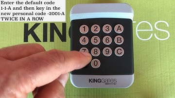 How to program a KingGates Keypad - Allegro Gate Motor Shop