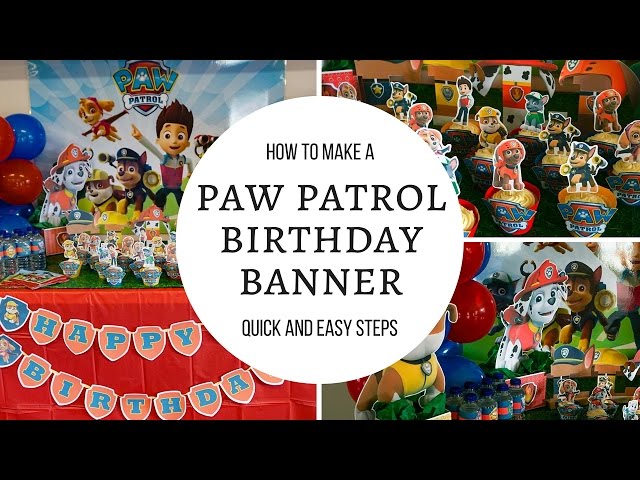 How to make Paw Patrol Happy birthday banner | Free Printables includes - YouTube how-to-make-paw-patrol-happy-birthday-banner-free-printables-includes-youtube
