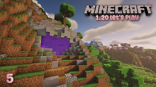 To the Nether! 🟪 (i literally got the worst spawn ever..) | 1.20 Minecraft Let's Play | Ep 5