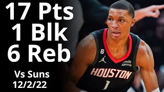 Jabari Smith Jr. 17 Pts 6 Reb 1 Blk vs Suns Highlights