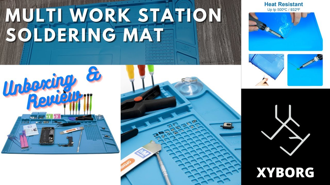 Silicone Repair Mat Soldering Mat Anti Static Electronic Repair Work Mat  45*30CM Heat Resistant Work Mat With Scale Ruler For