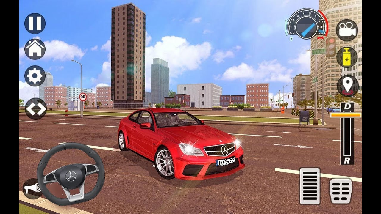 Direksiyonlu Mercedes (Kırmızı) Araba Oyunu || C63 AMG Super Car Speed  Driver Android Gameplay - YouTube