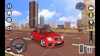 Direksiyonlu Mercedes Kırmızı Araba Oyunu C63 Amg Super Car Speed Driver Android Gameplay