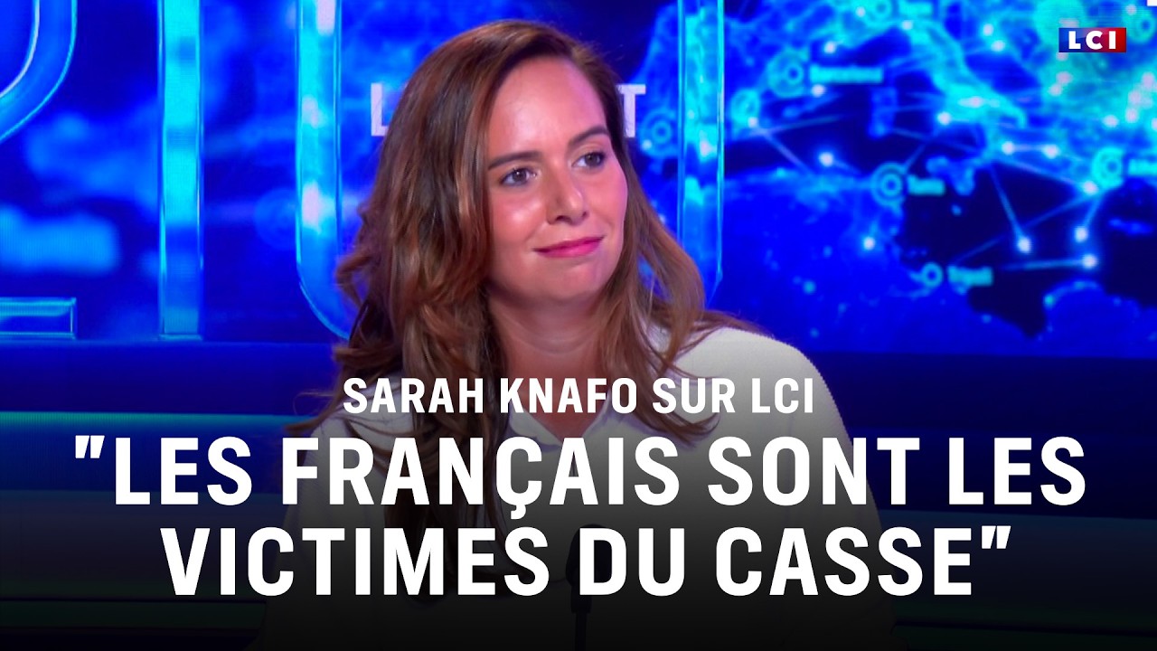 Sarah Knafo face à Darius Rochebin sur LCI