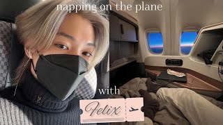 Stray Kids ASMR Napping On The Plane With Felix☁️🩷