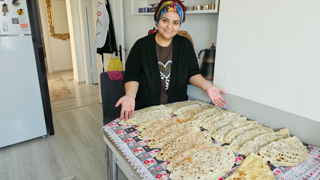 Ispanaklı gözleme yapiyoruz 🧇mutfakdayiz