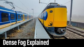 Train Cab Ride NL / Dense Fog Explained / Almere - Amsterdam / ICM Intercity / November 2022