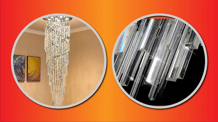 Saint Mossi Modern K9 Crystal Spral Raindrop Chandelier |  Mount LED Ceiling Light