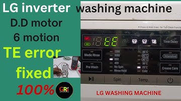 LG inverter washing machine te error fixed