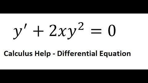 Calculus Help: Separable Differential Equation - y