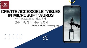 [Microsoft Word #2] Make Your Documents Accessible | Creating Accessible Tables & Footers