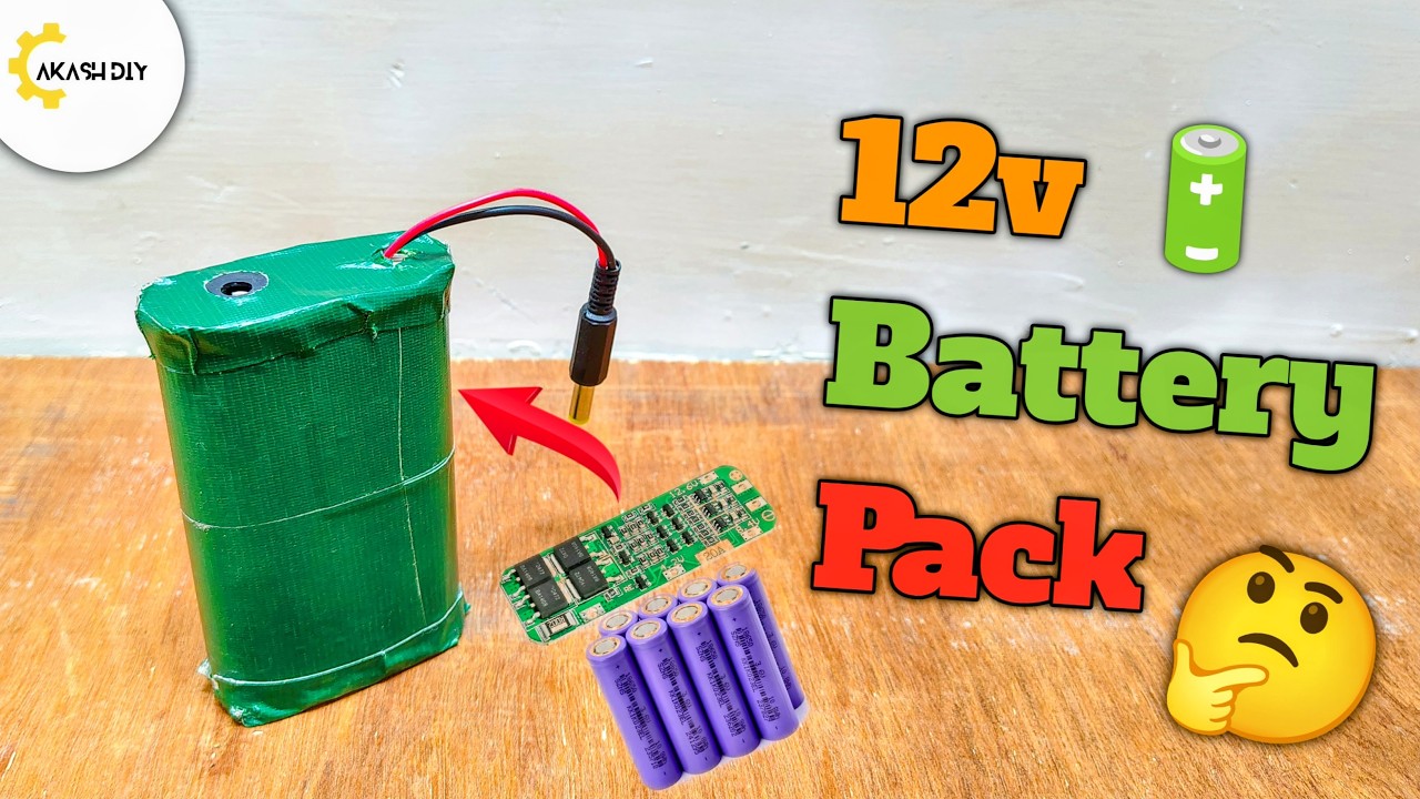 How to Make 12V Lithium Ion Battery Pack at Home | DIY 12V Battery ...