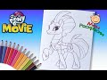 My Little Pony в кино Раскраски Для Детей  Раскраска Буря Пони Единорог  Дружба это чудо