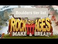 TIER LIST OF ALL THE BOULDERS 🌚 - Rock of Ages