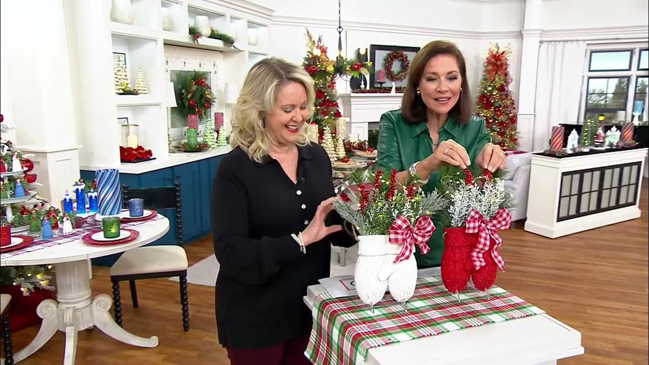 Hanging Mittens with Illuminated Greenery by Valerie on QVC YouTube