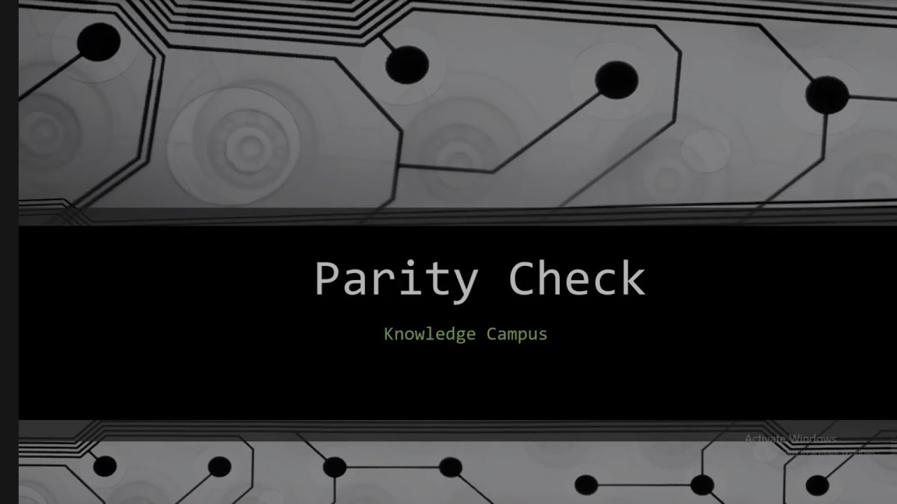 Parity Check - YouTube