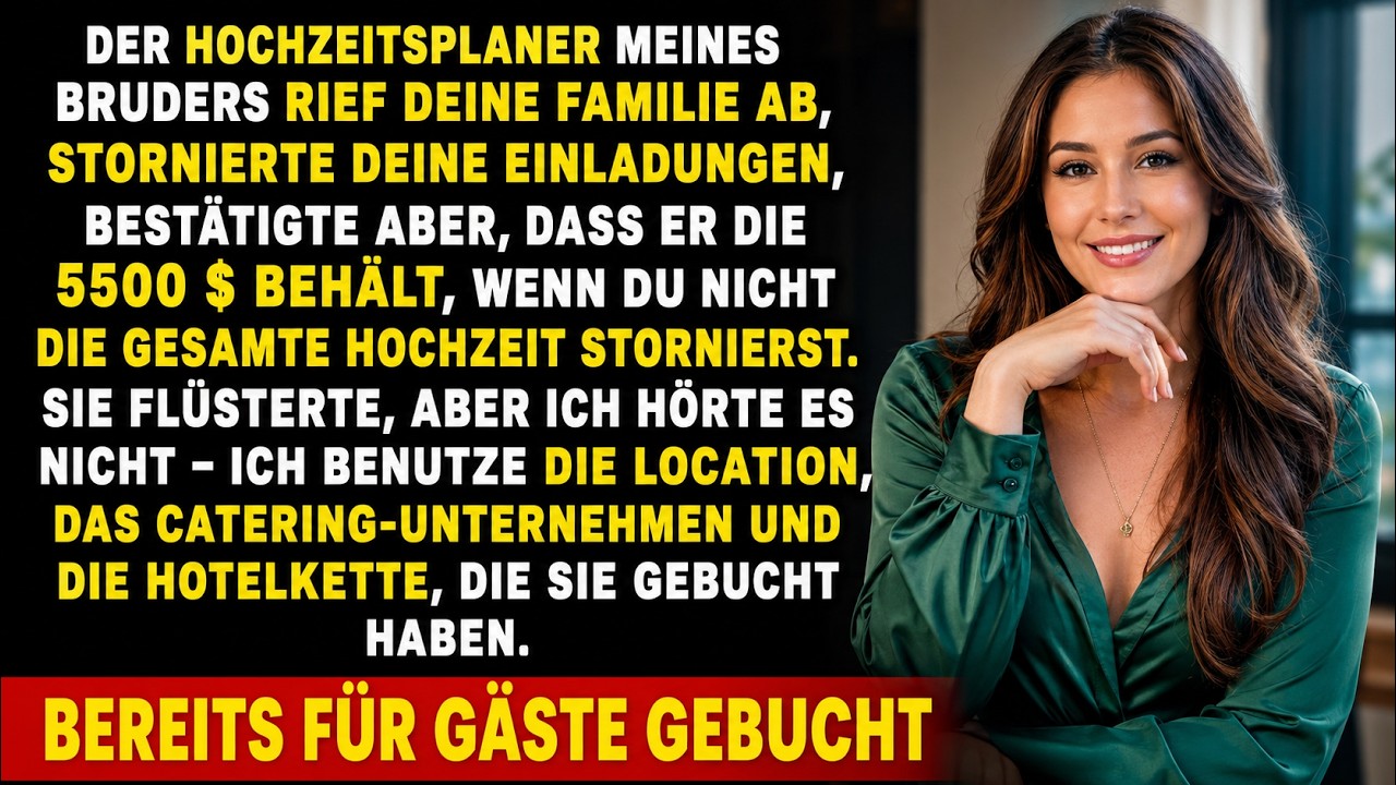 Ich habe die Hochzeit meines Bruders eine Stunde vor Beginn storniert – nicht aus Wut, sondern aus einem viel kälteren Grund. Meine Familie hatte mich heimlich von der Gästeliste gestrichen und...