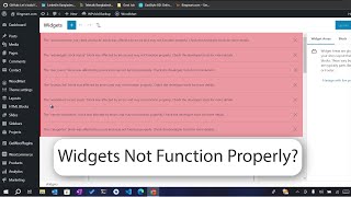 Widgets not function properly. Fix it. | wordpress